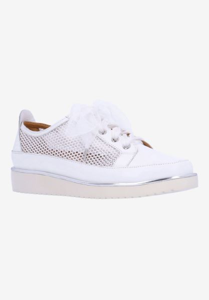 l'amour des pieds NEW ARRIVALS Zafira WHITE KIDSKIN/MESH