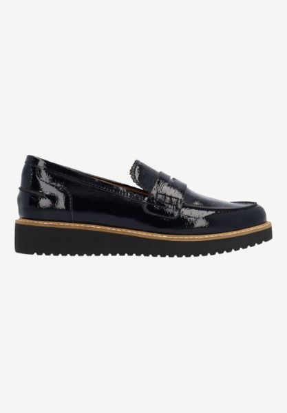 L'amour Des Pieds NEW ARRIVALS Zyra BLACK CRINKLE PATENT