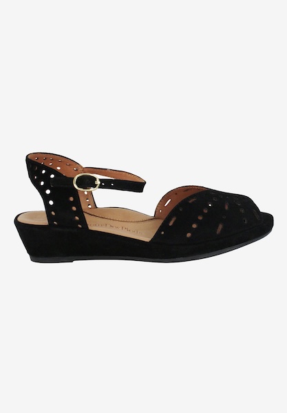 L'amour Des Pieds PACKABLE TRAVEL Brenn Black Suede
