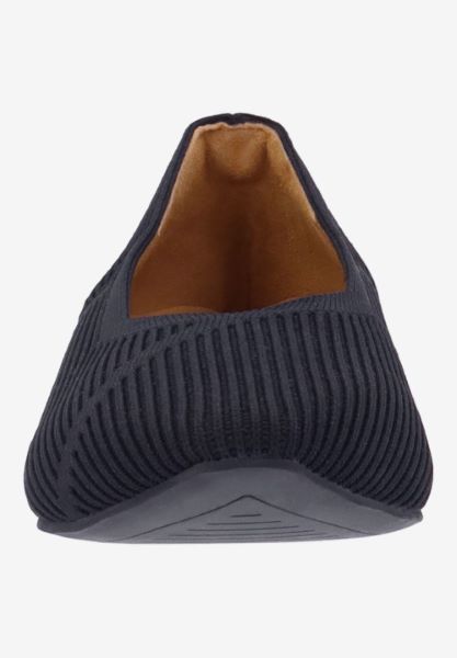 L'amour Des Pieds RUNNING LOW Belen BLACK STRETCH FABRIC