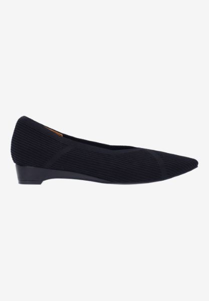 L'amour Des Pieds RUNNING LOW Belen BLACK STRETCH FABRIC