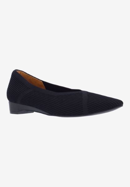 l'amour des pieds RUNNING LOW Belen BLACK STRETCH FABRIC