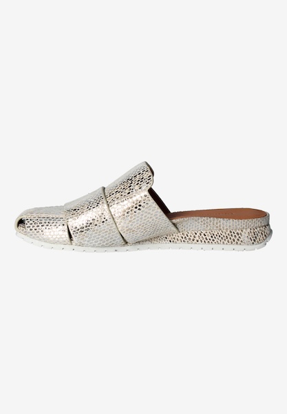L'amour Des Pieds SALE Tarius SILVER/GOLD SNAKE PRINT