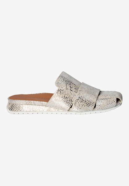 L'amour Des Pieds SALE Tarius SILVER/GOLD SNAKE PRINT