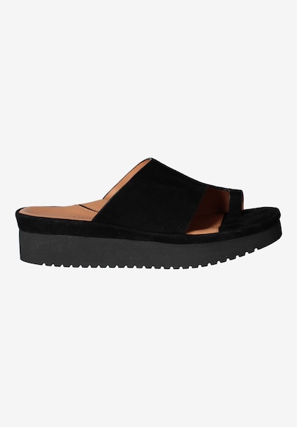 L'amour Des Pieds SANDALS AND SLIDES Ahlina Black Kidsuede