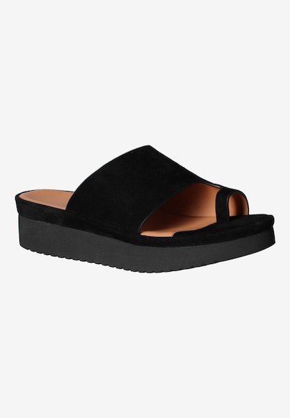 l'amour des pieds SANDALS AND SLIDES Ahlina Black Kidsuede