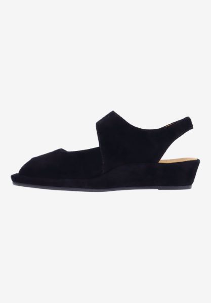 L'amour Des Pieds SANDALS AND SLIDES Berilita BLACK KIDSUEDE