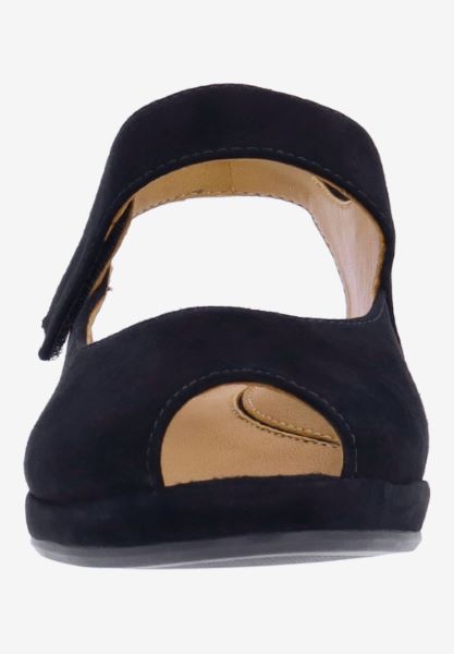 L'amour Des Pieds SANDALS AND SLIDES Berilita BLACK KIDSUEDE