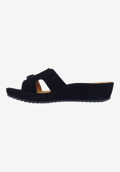 L'amour Des Pieds SANDALS AND SLIDES Careena BLACK KIDSUEDE