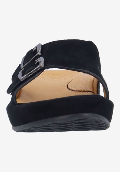 L'amour Des Pieds SANDALS AND SLIDES Careena BLACK KIDSUEDE