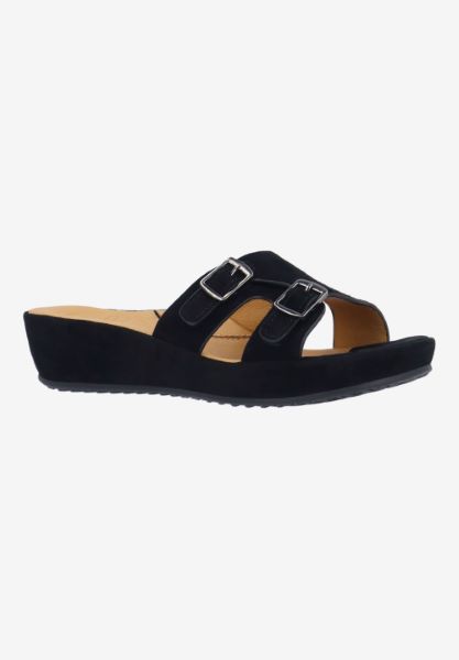 l'amour des pieds SANDALS AND SLIDES Careena BLACK KIDSUEDE