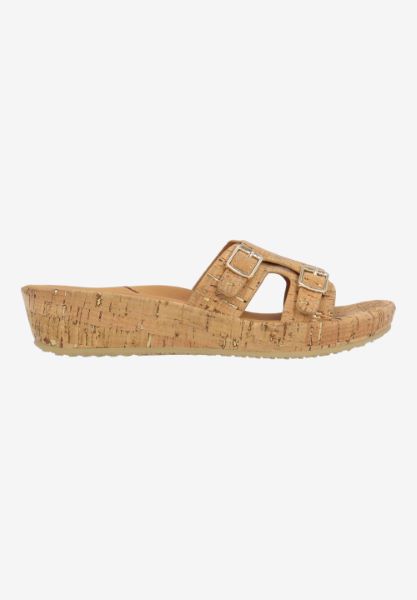 L'amour Des Pieds SANDALS AND SLIDES Careena NATURAL/GOLD CORK