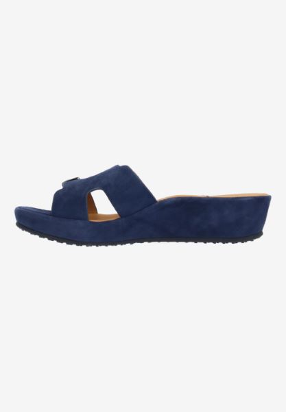 L'amour Des Pieds SANDALS AND SLIDES Careena NAVY KIDSUEDE