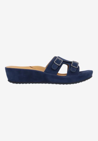 L'amour Des Pieds SANDALS AND SLIDES Careena NAVY KIDSUEDE