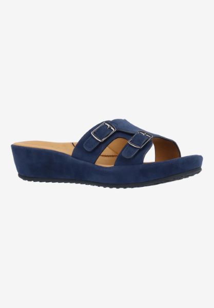 l'amour des pieds SANDALS AND SLIDES Careena NAVY KIDSUEDE