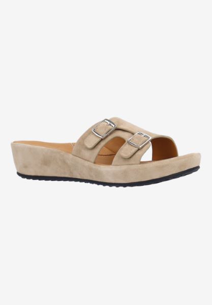 l'amour des pieds SANDALS AND SLIDES Careena TAUPE KIDSUEDE