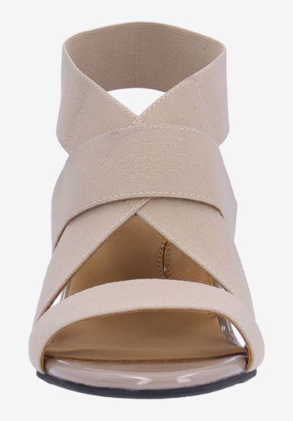 L'amour Des Pieds SANDALS AND SLIDES Lunette TAUPE ELASTIC/PATENT