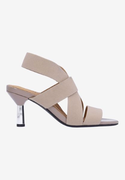 L'amour Des Pieds SANDALS AND SLIDES Lunette TAUPE ELASTIC/PATENT