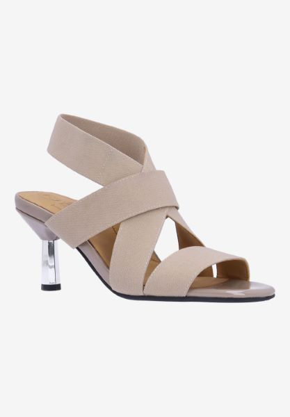 l'amour des pieds SANDALS AND SLIDES Lunette TAUPE ELASTIC/PATENT