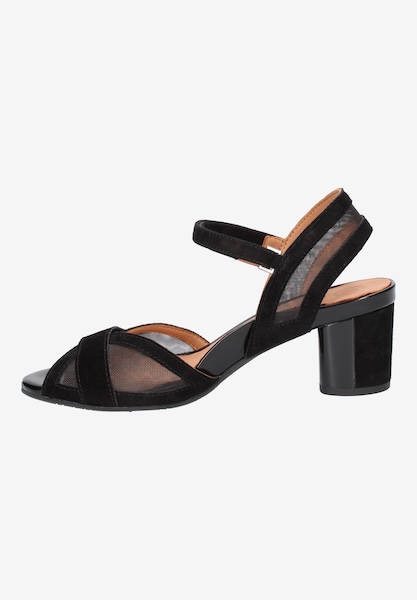 L'amour Des Pieds SANDALS AND SLIDES Mahiya BLACK KID SUEDE/MESH