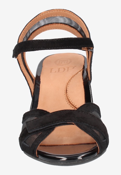 L'amour Des Pieds SANDALS AND SLIDES Mahiya BLACK KID SUEDE/MESH