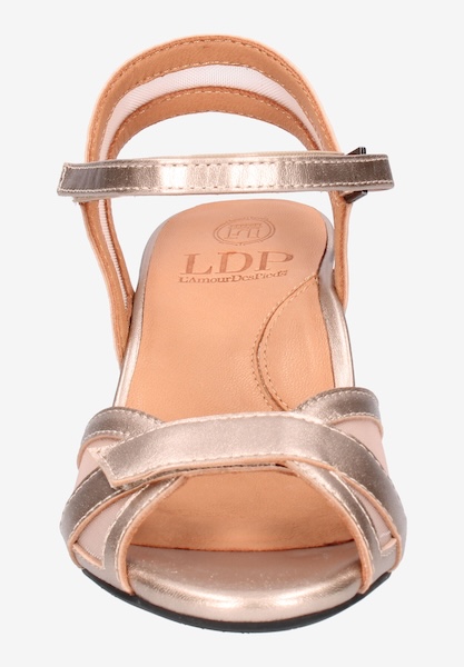 L'amour Des Pieds SANDALS AND SLIDES Mahiya CHAMPAGNE MET NAPPA