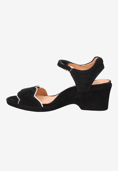 L'amour Des Pieds SANDALS AND SLIDES Marora BLACK/WHITE KID SUEDE