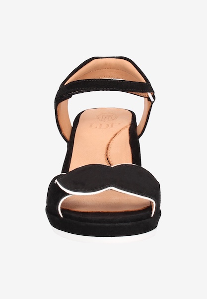 L'amour Des Pieds SANDALS AND SLIDES Marora BLACK/WHITE KID SUEDE