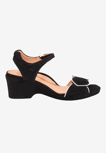 L'amour Des Pieds SANDALS AND SLIDES Marora BLACK/WHITE KID SUEDE