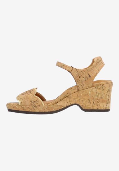 L'amour Des Pieds SANDALS AND SLIDES Marora NATURAL/GOLD CORK
