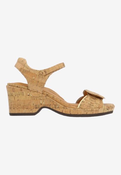 L'amour Des Pieds SANDALS AND SLIDES Marora NATURAL/GOLD CORK