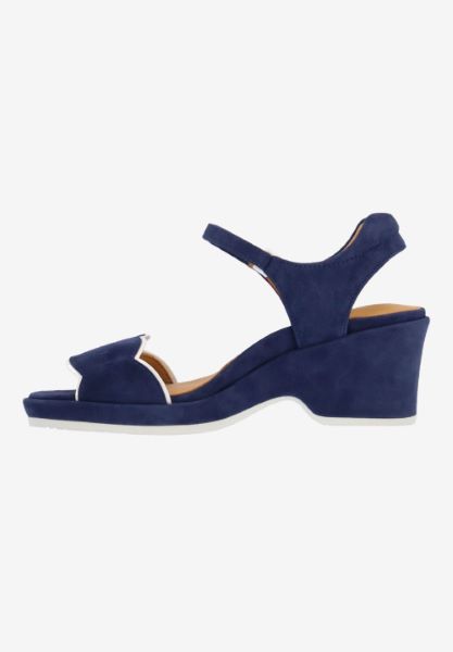 L'amour Des Pieds SANDALS AND SLIDES Marora NAVY/WHITE KIDSUEDE