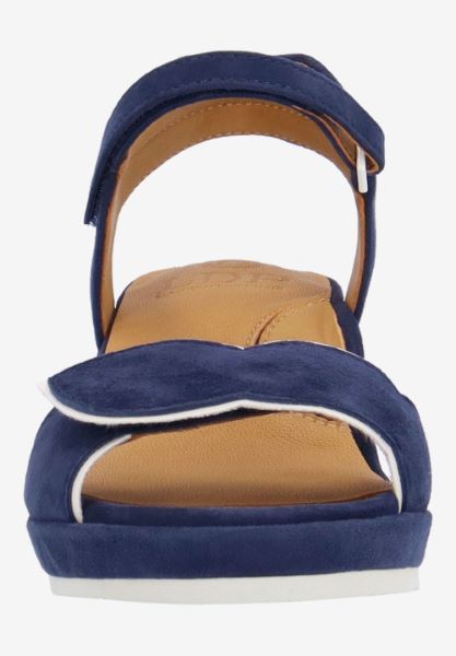 L'amour Des Pieds SANDALS AND SLIDES Marora NAVY/WHITE KIDSUEDE