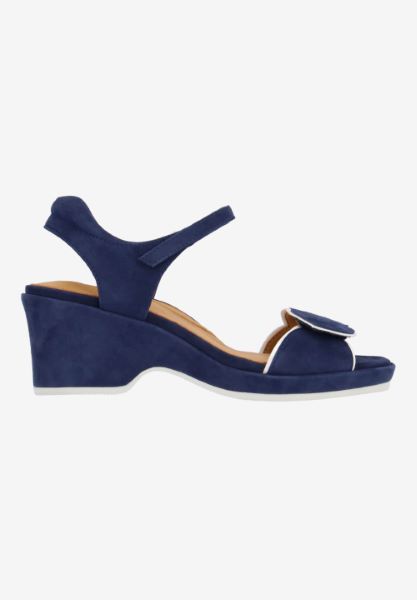 L'amour Des Pieds SANDALS AND SLIDES Marora NAVY/WHITE KIDSUEDE