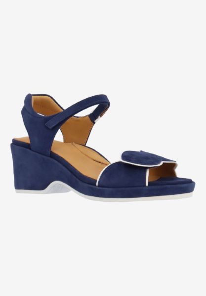 l'amour des pieds SANDALS AND SLIDES Marora NAVY/WHITE KIDSUEDE