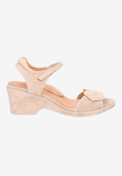 L'amour Des Pieds SANDALS AND SLIDES Marora TAUPE/WHITE KID SUEDE
