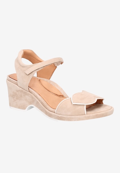 l'amour des pieds SANDALS AND SLIDES Marora TAUPE/WHITE KID SUEDE