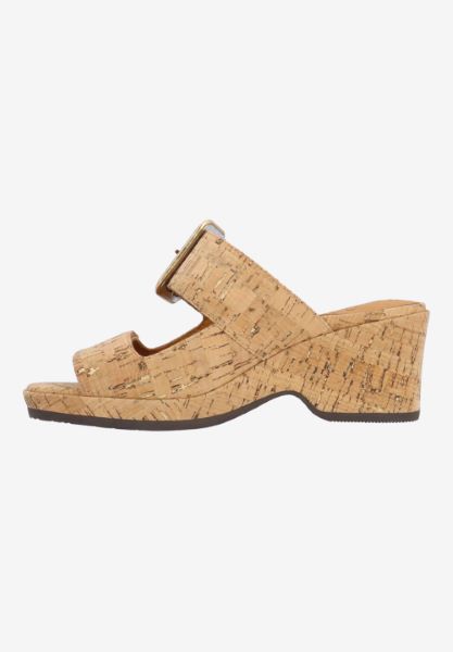 L'amour Des Pieds SANDALS AND SLIDES Minetta NATURAL/GOLD CORK