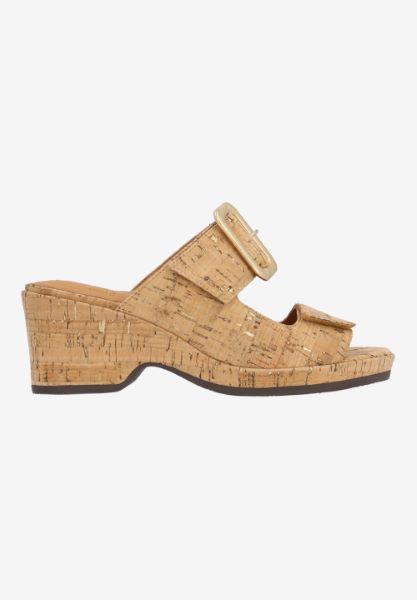 L'amour Des Pieds SANDALS AND SLIDES Minetta NATURAL/GOLD CORK