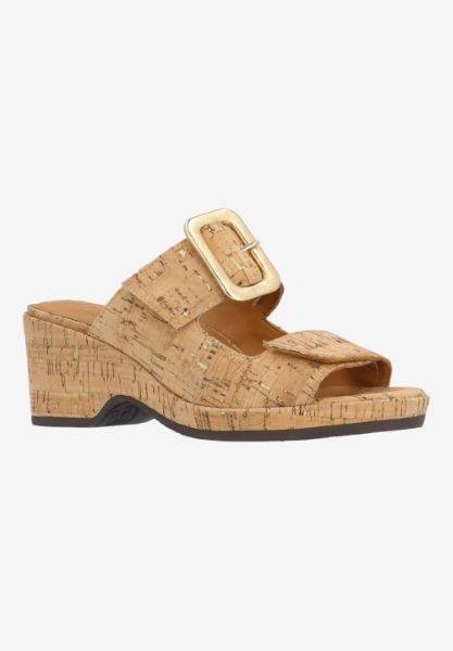 l'amour des pieds SANDALS AND SLIDES Minetta NATURAL/GOLD CORK