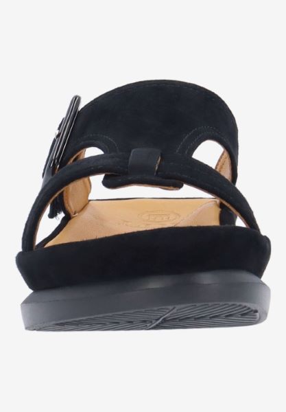 L'amour Des Pieds SANDALS AND SLIDES Verick BLACK KIDSUEDE