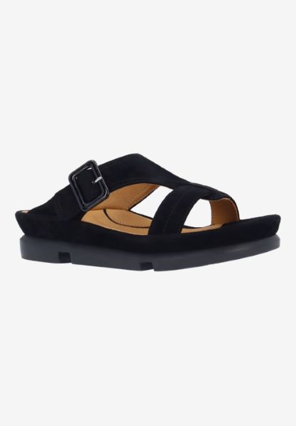 l'amour des pieds SANDALS AND SLIDES Verick BLACK KIDSUEDE