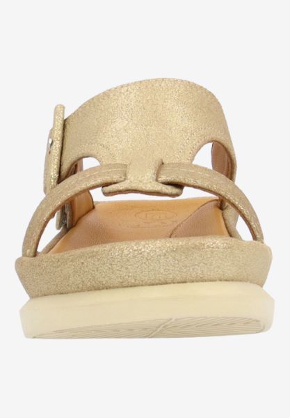 L'amour Des Pieds SANDALS AND SLIDES Verick GOLD STARDUST SUEDE