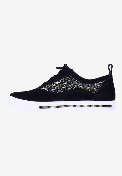 L'amour Des Pieds SNEAKERS Kishen BLACK SUEDE/MULTI STONES