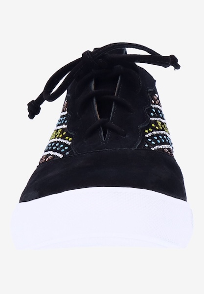 L'amour Des Pieds SNEAKERS Kishen BLACK SUEDE/MULTI STONES