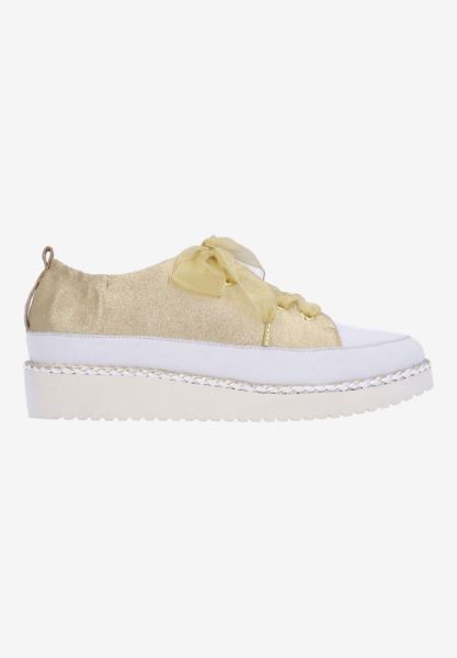 L'amour Des Pieds SNEAKERS Zaina GOLD STARDUST SUEDE/WHITE