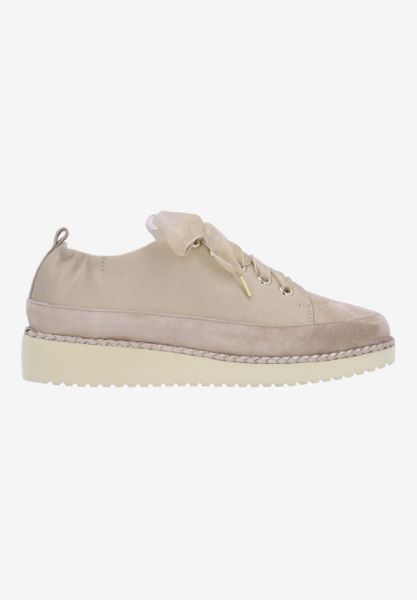 L'amour Des Pieds SNEAKERS Zaina PLATINO MET. NAPPA/TAUPE SUEDE
