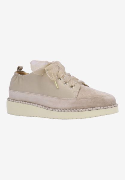 l'amour des pieds SNEAKERS Zaina PLATINO MET. NAPPA/TAUPE SUEDE