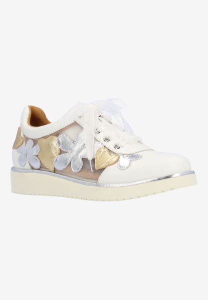 l'amour des pieds SNEAKERS Zeneta WHITE/SILVER/GOLD KID/MESH