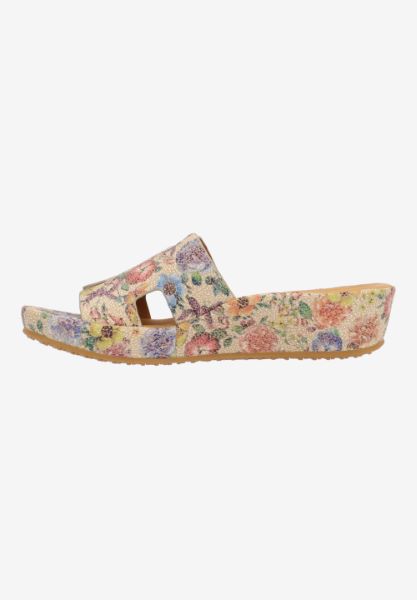 L'amour Des Pieds WEDGES AND HEELS Catiana BEIGE/PASTEL MULTI FLORAL